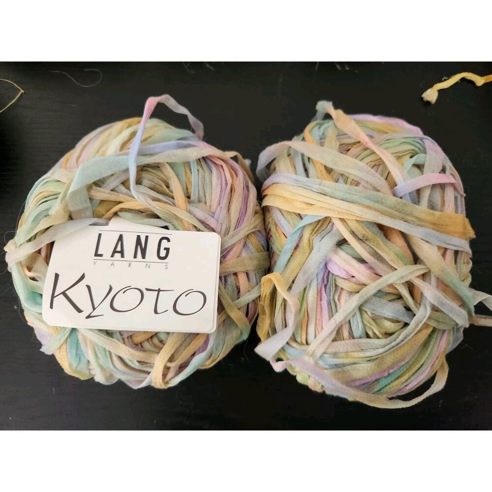 Mixed Yarn Lot Novelty Ribbon Boucle Fuzzy Patons Metallic Lang Kyoto Pastel Mix - Picture 7 of 16